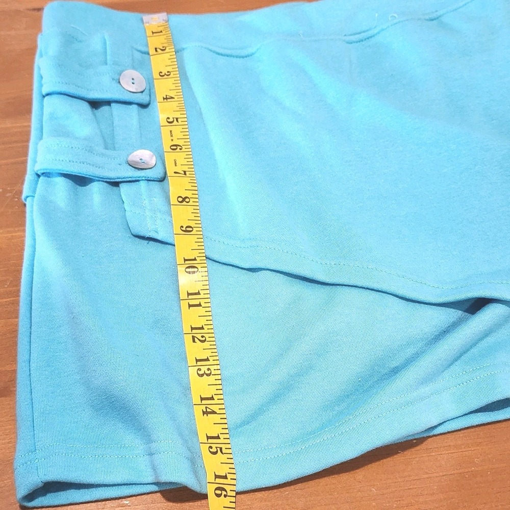 Silverwear Mini Skort Womens Small Light Teal Knit Stretch Outdoor Comfort NEW - Picture 6 of 10